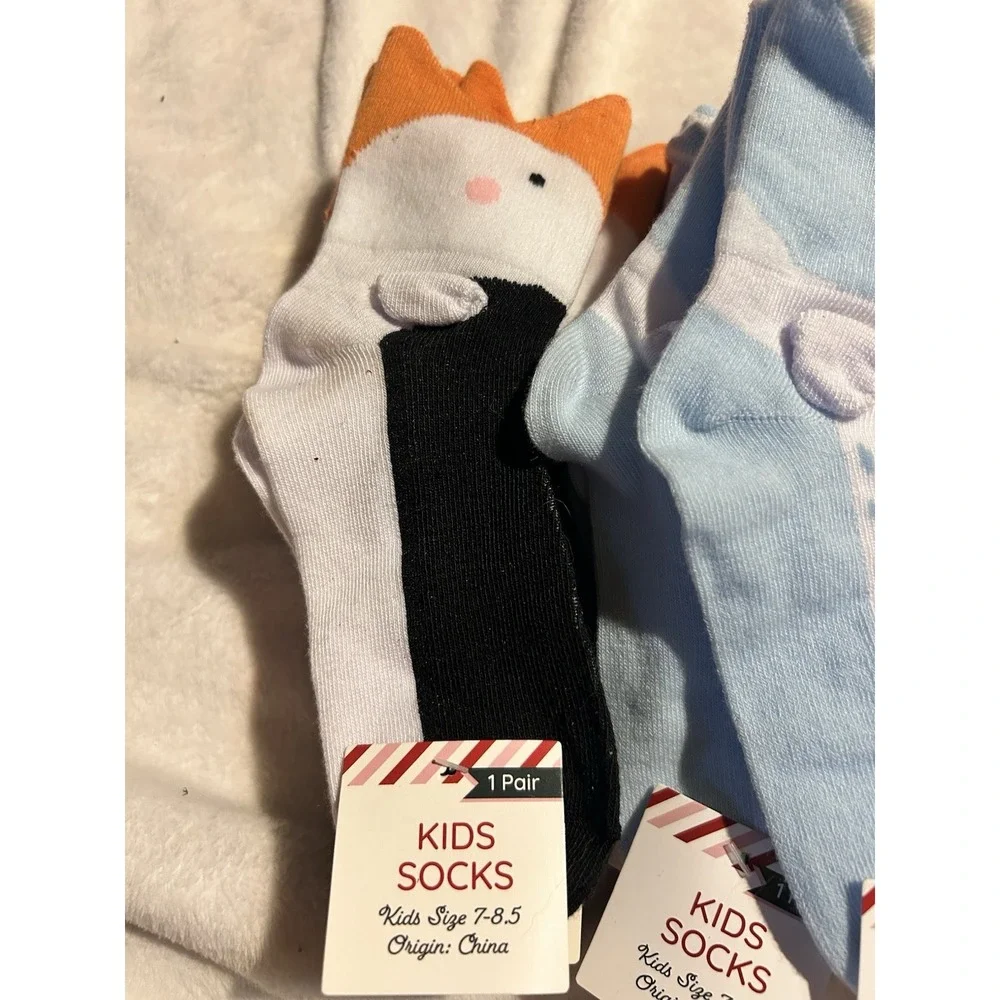 Lot of 13 Pairs Kids Novelty 3D Animal Crew Socks Size 7-8.5 Assorted Colors NWT